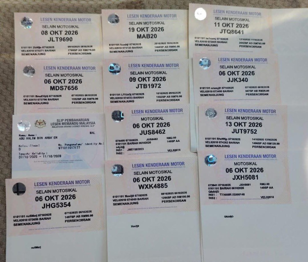 Renewal roadtax pelanggan kami